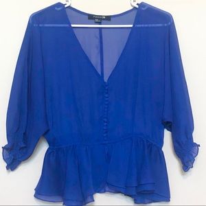 Sheer Blue Blouse